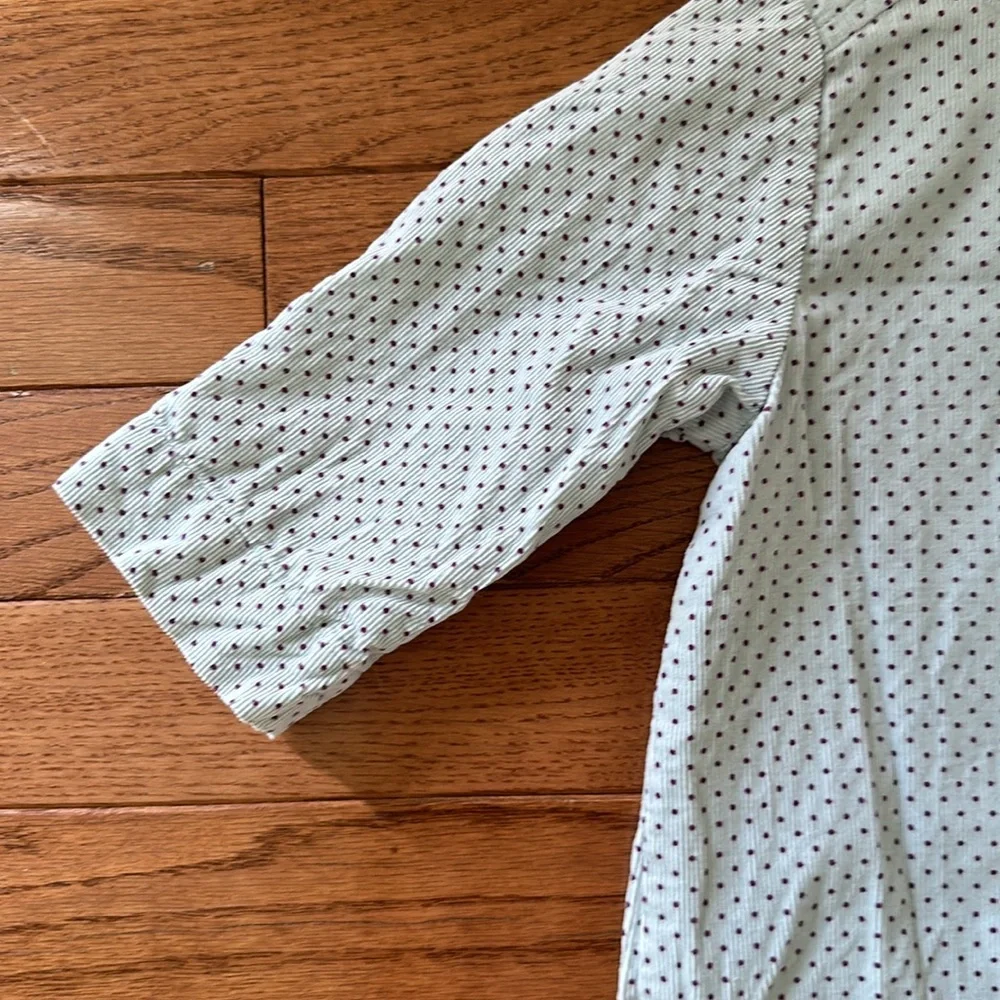 🩵 GAP KIDS Girls Dress size 4T polka dot light teal blue corduroy EUC